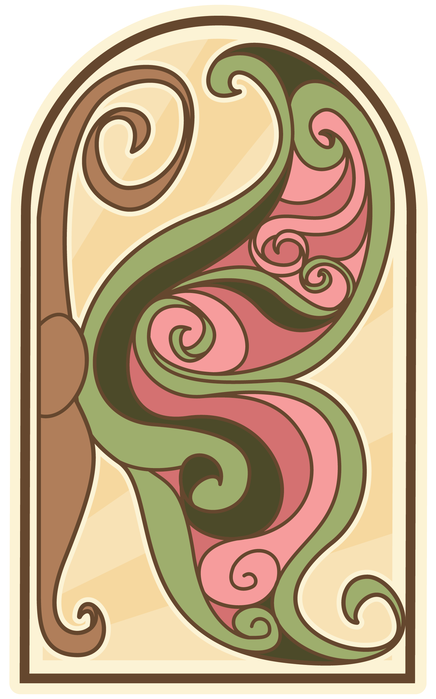 Illustration of butterfly wings resembling stained glass